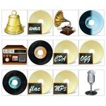 Old Style Music Icons 256×256 [12 PNG File]